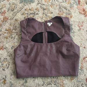 Garage pleather purple top never worn